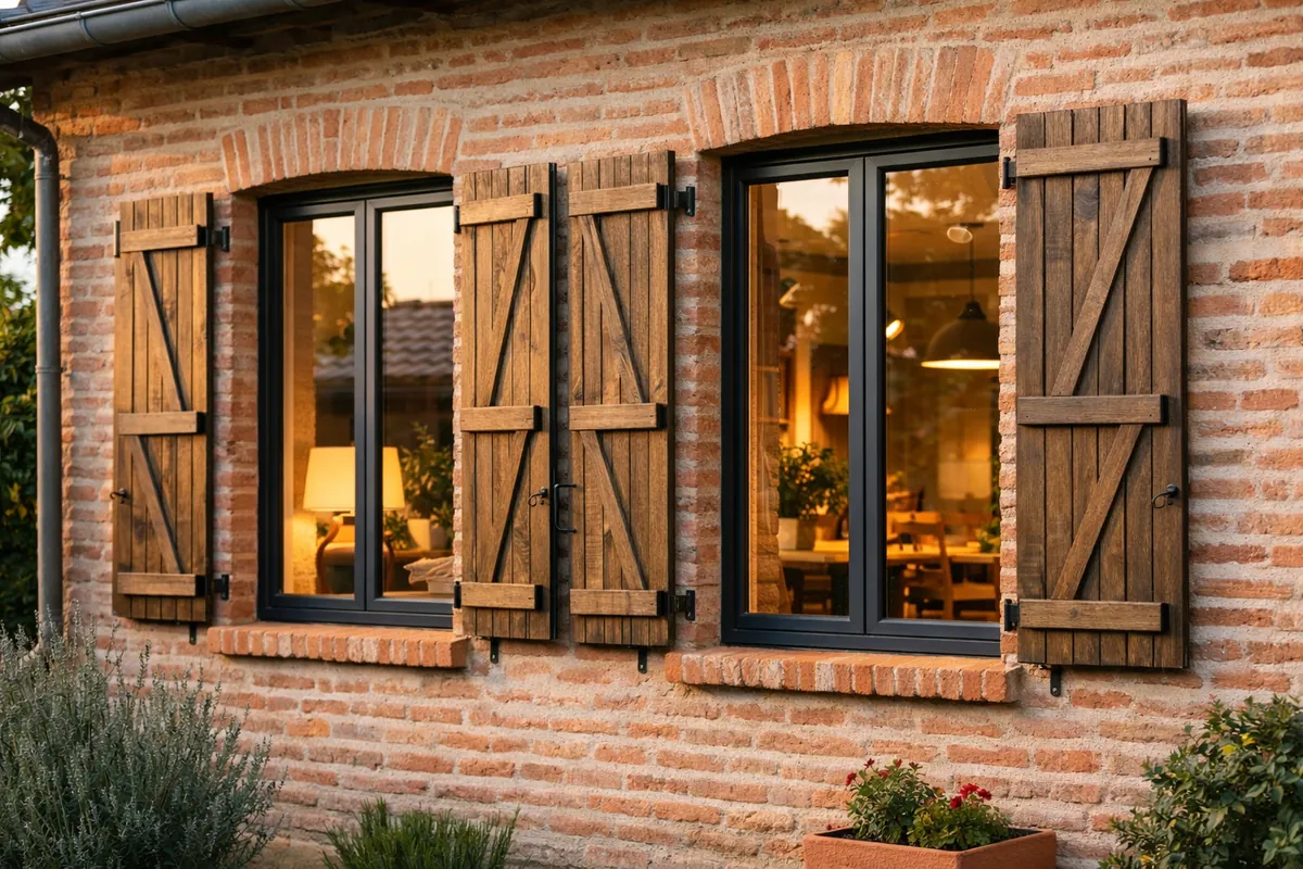Fenêtres aluminium posées sur une maison en brique à Villaudric